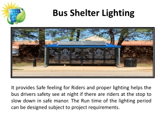 Bus Shelters With Solar Panels