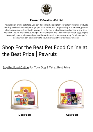 Best Pet food products for your pets