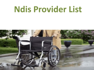 Ndis Provider List