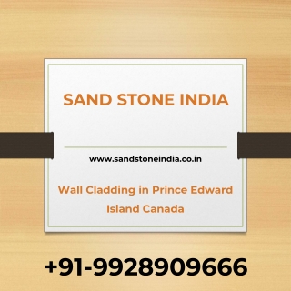 Wall Cladding in Prince Edward Island Canada - Sand Stone India