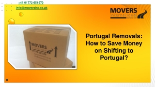 Portugal Removals How to Save Money on Shifting to Portugal