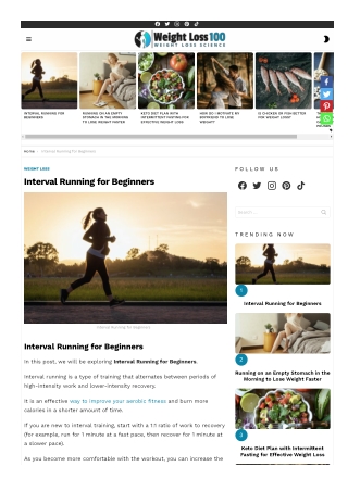 Interval Running for Beginners