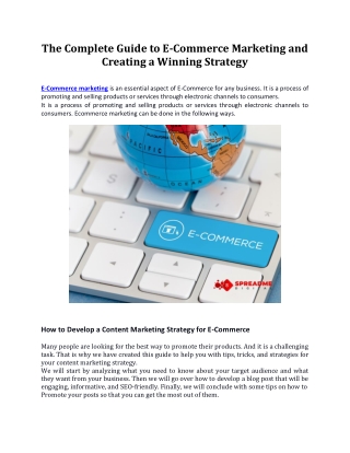 The Complete Guide to eCommerce Marketing and Creating a Winning Strategy