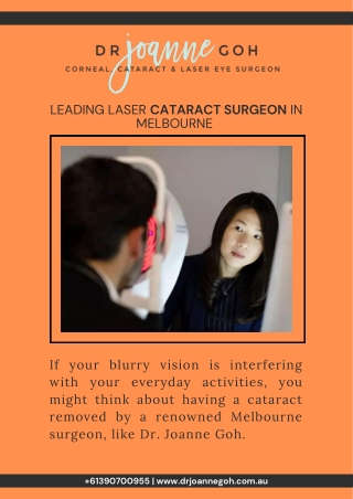 Leading Laser Cataract Surgeon in Melbourne