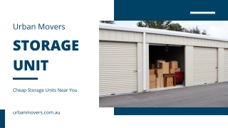 Storage Unit | Storage Services Melbourne | Urban Movers