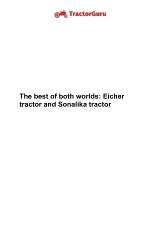 The best of both worlds
