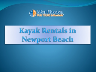 Kayak Rentals in Newport Beach