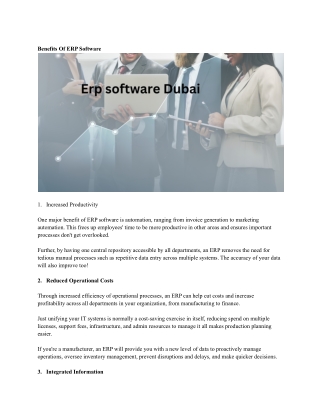 Erp software Dubai