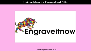 Unique Ideas for Personalised Gifts