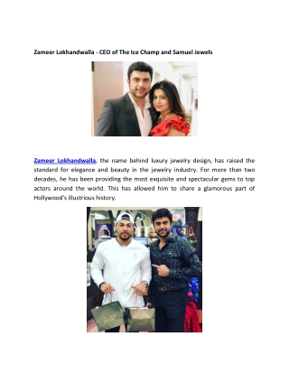 About Zameer Lokhandwalla