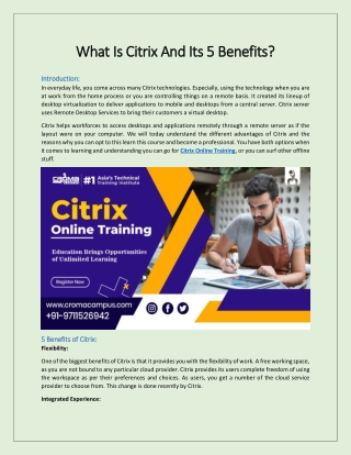 What Is Citrix And Its 5 Benefits