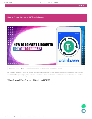 (800)-658-5702 How to Convert Bitcoin to USDT on Coinbase?