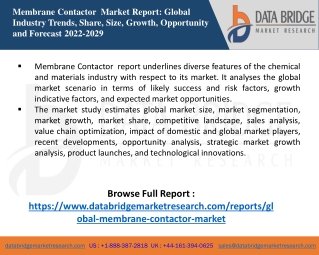 Membrane Contactor  Market