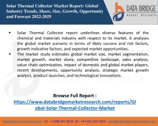 Solar Thermal Collector Market