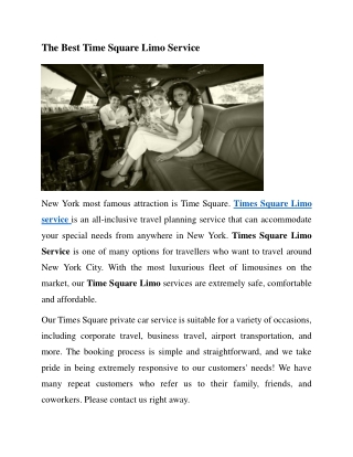 Times Square Limo Service