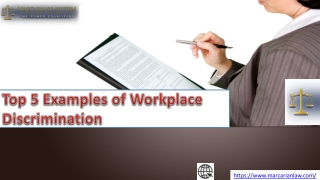 Top 5 Examples of Workplace Discrimination – Marcarian Law Firm