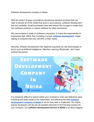 Software development company in Noida