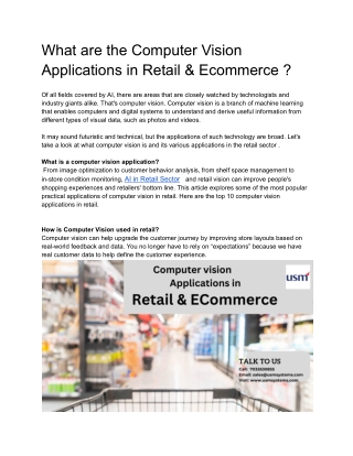 Computervision applications in retail - Google Docs
