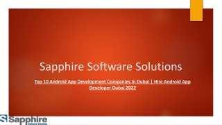 Top 10 Android App Development Companies In Dubai-Hire Android App Developer Dubai 2022