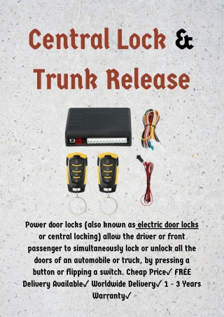 Central Lock & Trunk Release