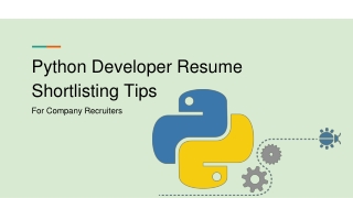 Python Developer Resume Shortlisting Tips