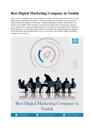 Best Digital Marketing company in Nashik
