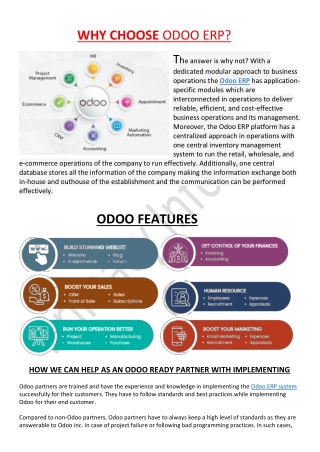 WHY CHOOSE ODOO ERP?
