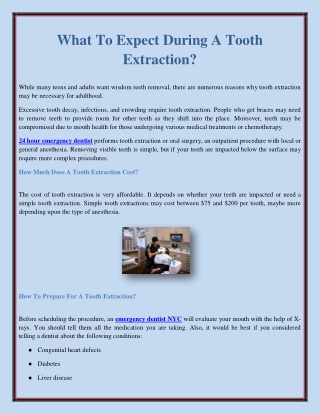 What To Expect During A Tooth Extraction?