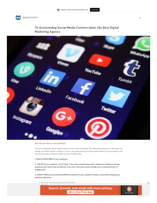 70 Outstanding Social Media Content Ideas  By Best Digital Marketing Agency