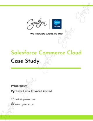 Commerce Cloud Implementation for Selling Custom Apparels