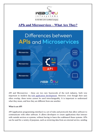 APIs and Microservices – What Are They?