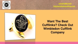 Want The Best Cufflinks Check Out Wimbledon Cufflink Compan