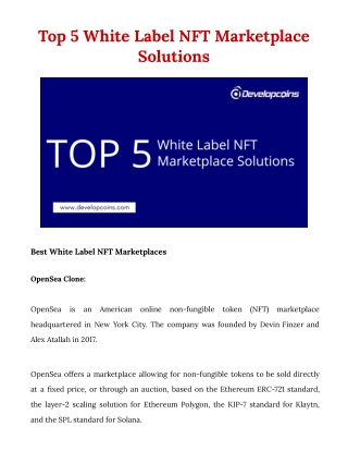 Top-5-White-Label-NFT-Marketplace-Solutions