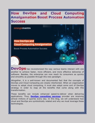 How DevOps and Cloud Computing Amalgamation Boost Process Automation Success