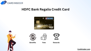 HDFC Bank Regalia Credit Card Benefits