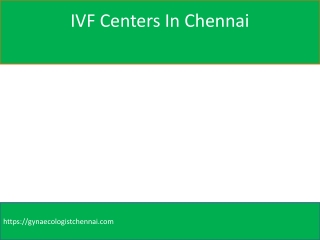 IVF centers in Chennai