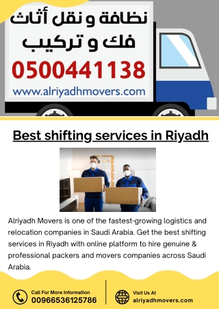 Best Shifting Services in Riyadh