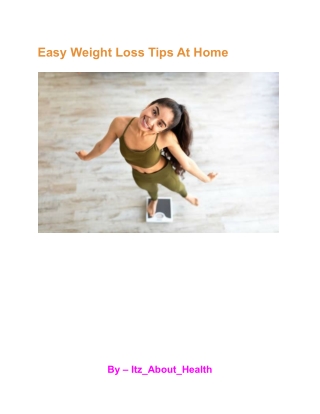 Easy Weight Loss Tips At Home