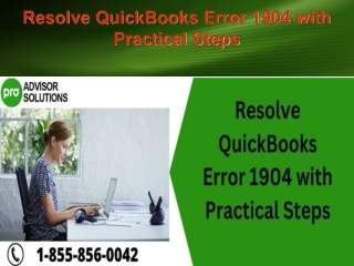 Resolve QuickBooks Error 1904 with Practical Steps