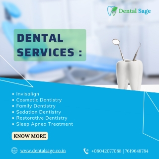 Different Types of Dental Services - Best Dental Clinic in Yelahanka - Dental Sage