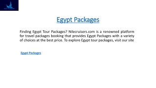 Egypt Packages Nilecruisers.com