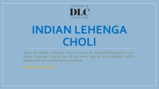 Indian Lehenga Choli | Designerlehengacholi.com