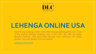 Lehenga Online Usa | Designerlehengacholi.com