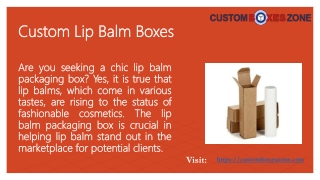 Custom Lip Balm Boxes
