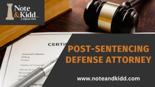 Post-Sentencing Defense Attorney