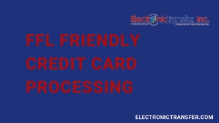 FFL Friendly Credit Card Processing