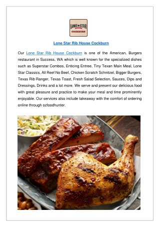 Up to 10% off order now - Lone Star Rib House Cockburn