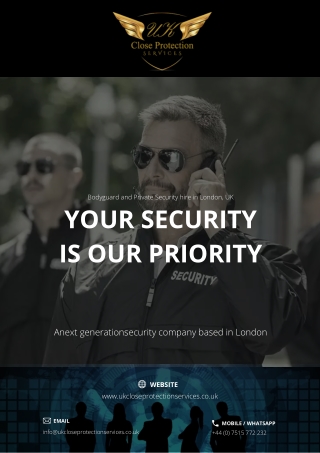 Private Security Services in London, UK and the EU