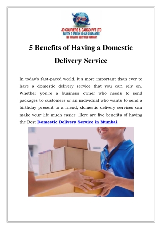 Best Domestic Delivery Service in Mumbai Call-9870813466