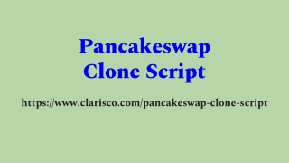 Pancakeswap Clone Script